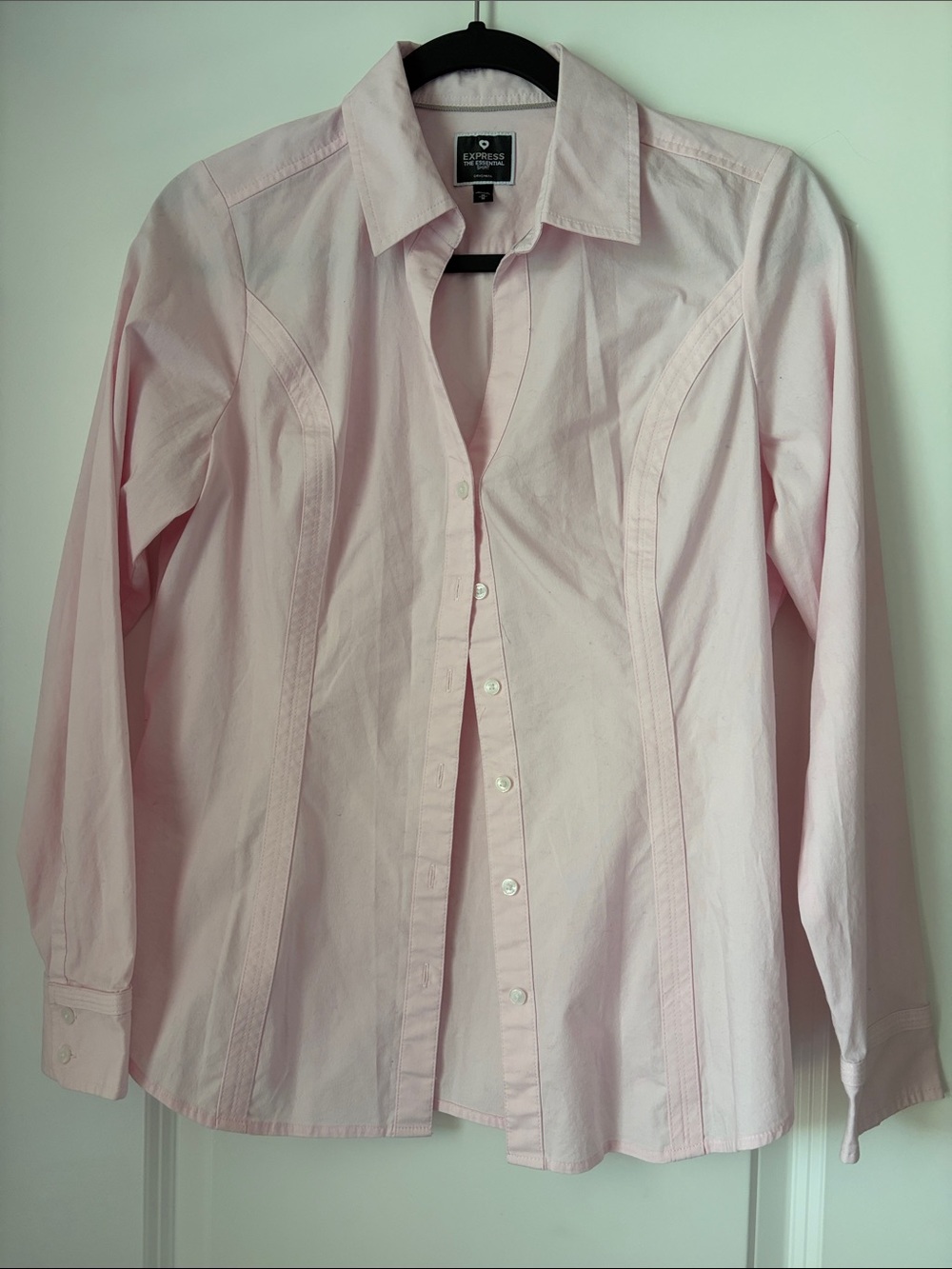 Pale Pink Women's Button-Down Shirt